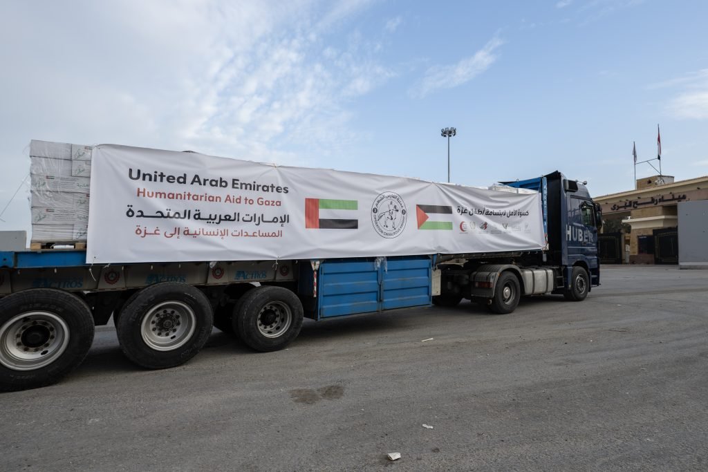 UAE’s 328th aid convoy enters Gaza with 270 tonnes of children’s clothing