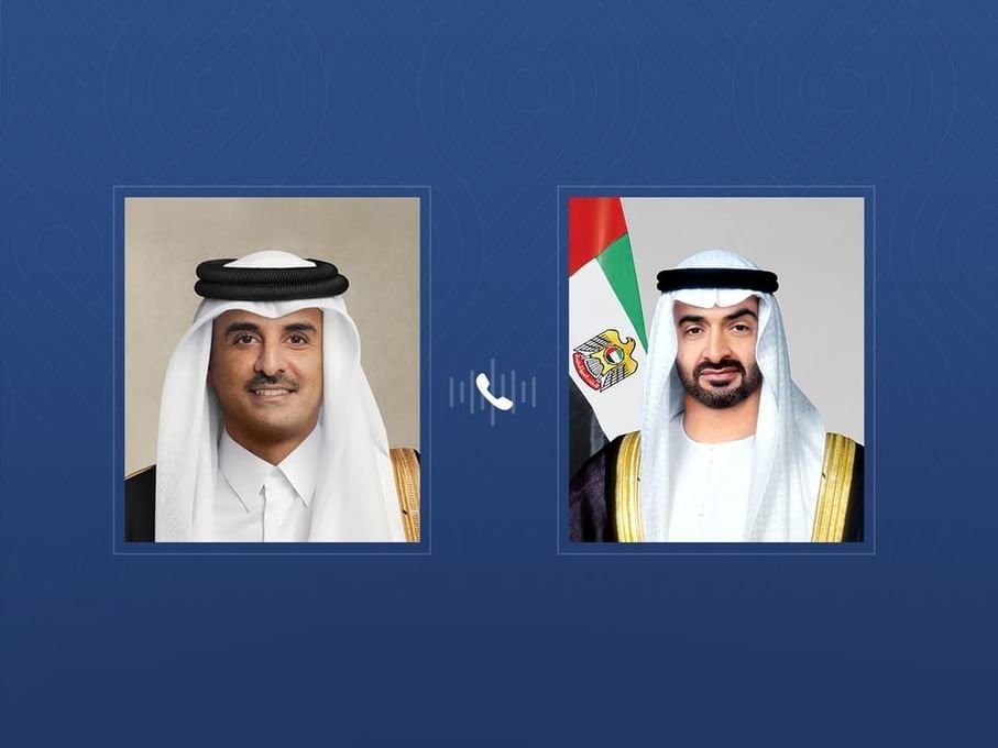 UAE President receives phone call from Emir of Qatar