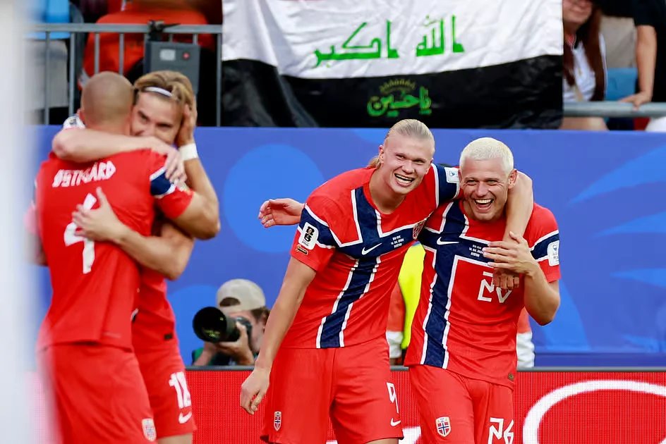 Haaland scores twice as Norway beat Iraq 4-1 on World Cup return