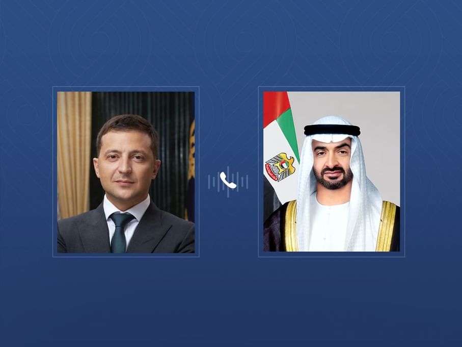 UAE and Ukrainian Presidents discuss bilateral cooperation and regional developments in phone call
